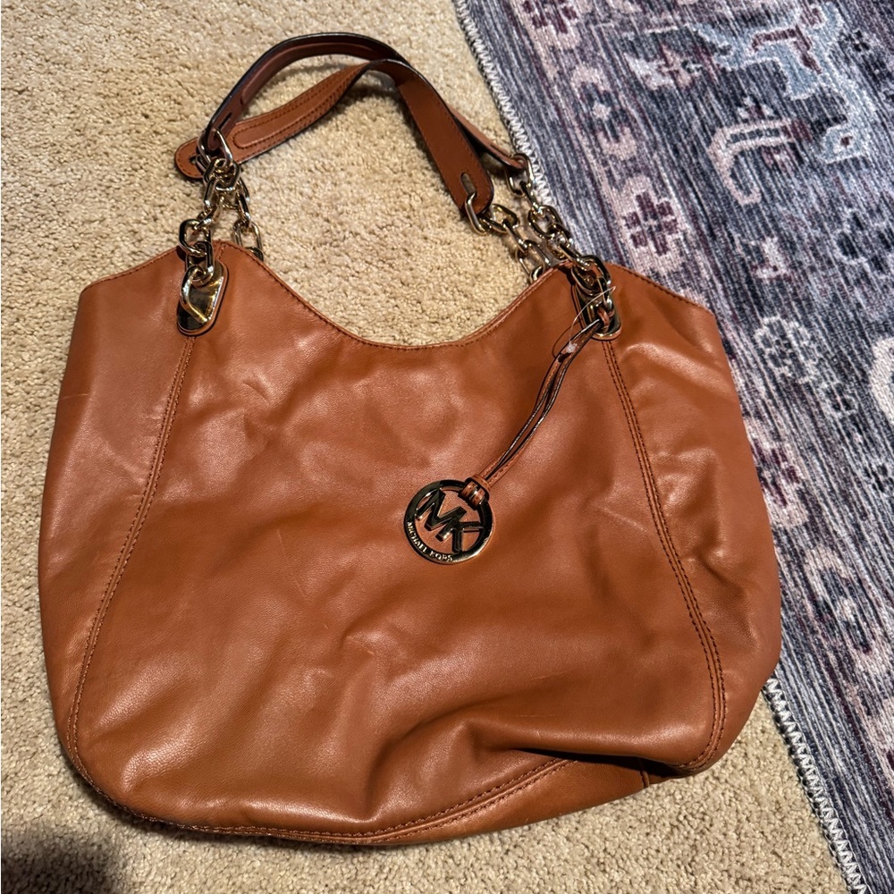 Michael Kors Tan Leather Shoulder Bag